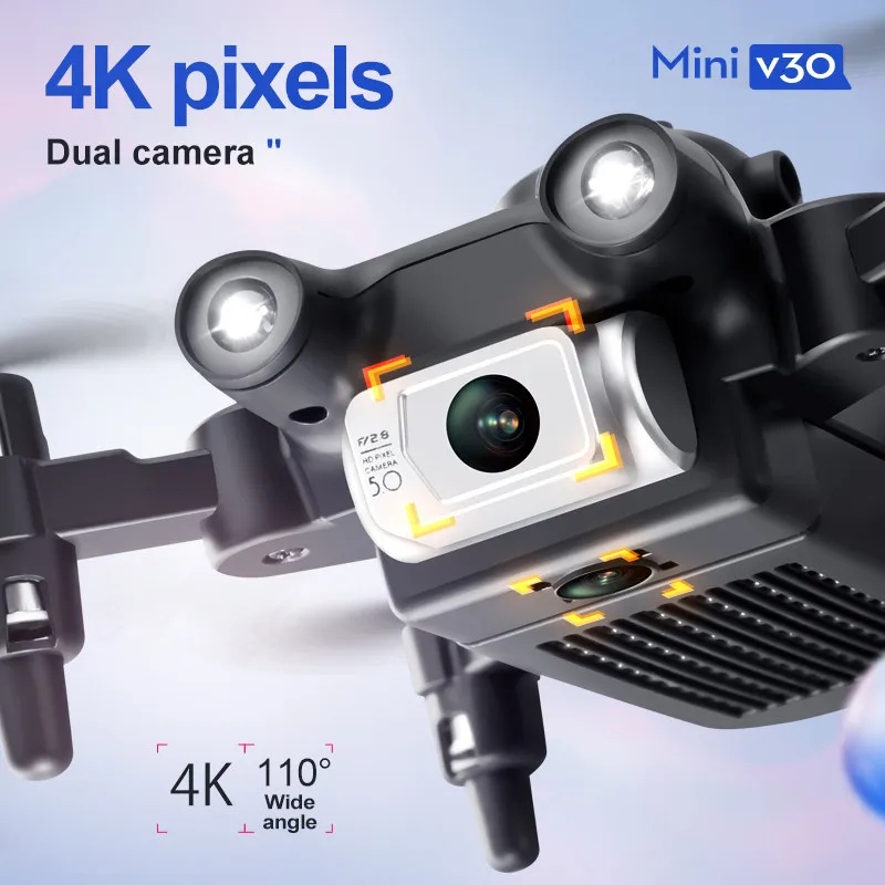 มินิ V30 WiFi พร้อมกล้องคู่ 4K - Drone Camera 4K บทวิจารณ์และราคา