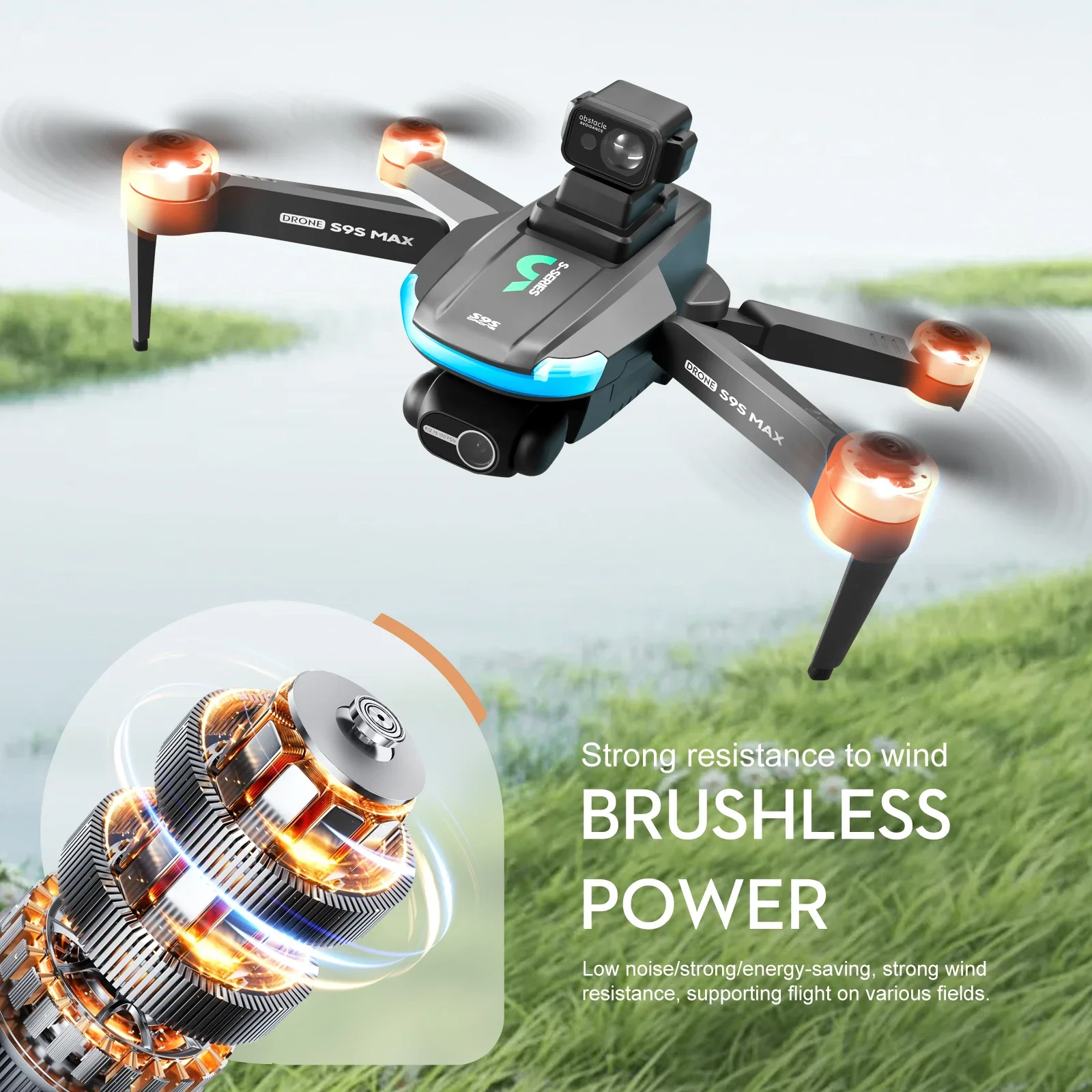 ใหม่S9S MAX MINI Drone 4K 2 แก - Drone Camera Wide Angle บทวิจารณ์และราคา