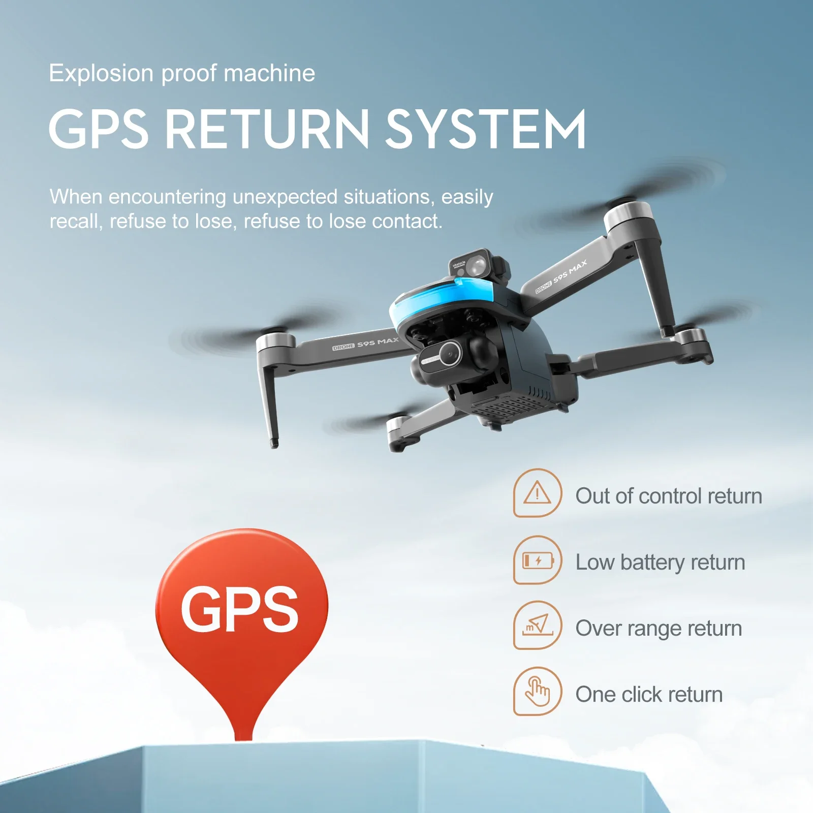 ใหม่S9S MAX MINI Drone 4K 2 แก - Drone Camera Wide Angle บทวิจารณ์และราคา