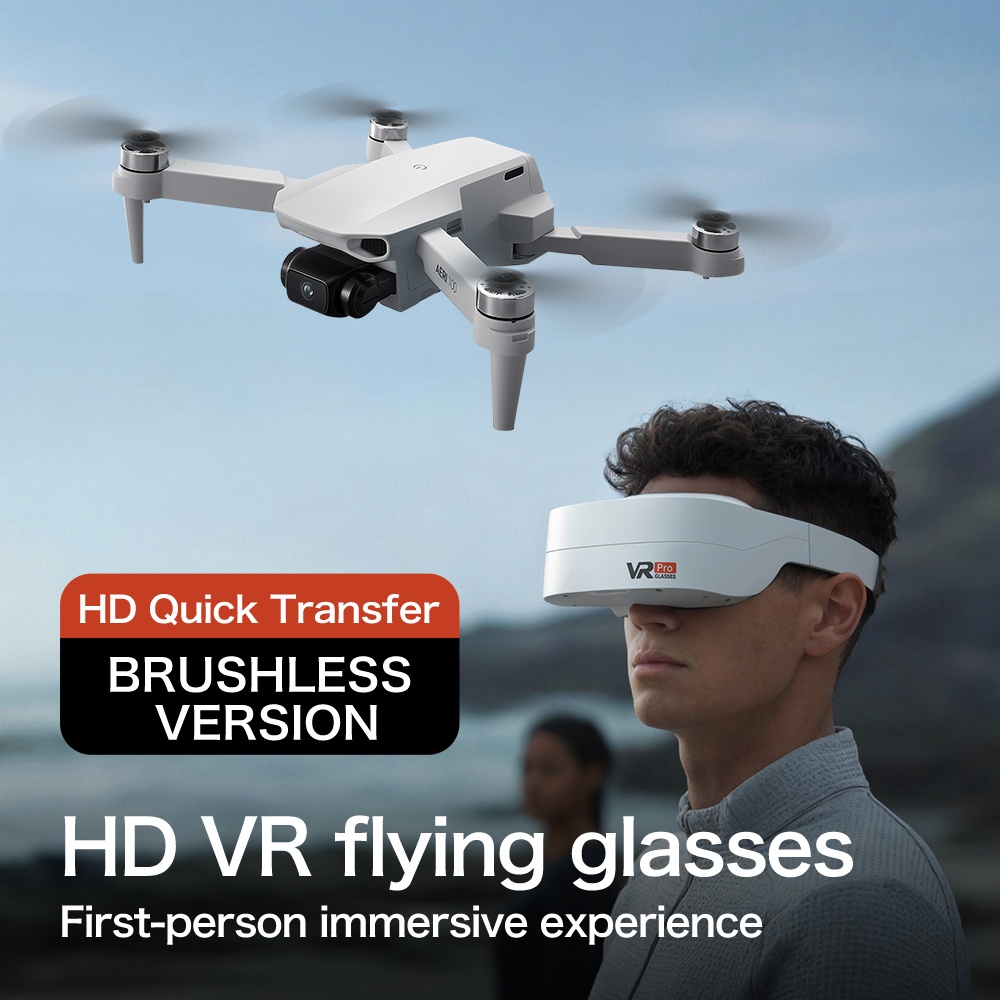 แว่นตา VR โดรน RC มอเตอร์ไร้แป - Drone Camera 4K บทวิจารณ์และราคา
