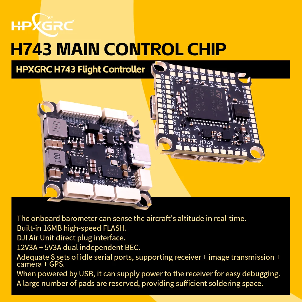 HPXGRC H743 ตัวควบคุมการบิน Du - Betaflight Fc F7 บทวิจารณ์และราคา